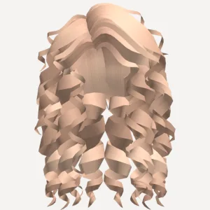 Flowy Curly Hair (Honey Blonde), a Roblox hairstyle