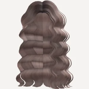 Long Side Parted Super Curly Milk Tea Hair, a Roblox hairstyle