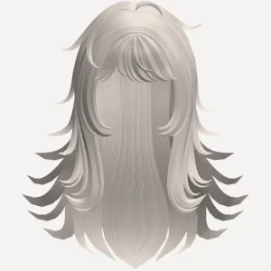 Blonde Wispy Messy Long Girl Hair, a Roblox hairstyle