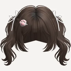 Preppy Soft Brown Pigtails, a Roblox hairstyle