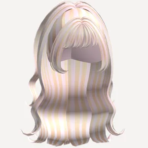 Sweet Long Wavy Hair w/ bang Blonde Pink (FREE), a Roblox hairstyle