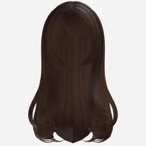 𐔌♡ : brown curled shoujo girl hair, a Roblox hairstyle