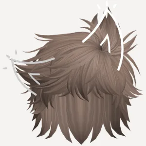 Cat Boy Hair w/ Emoticon (Milktea), a Roblox hairstyle