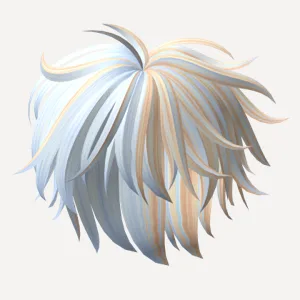 Y2K Fluffy Messy Boy Hair in Blue/Blonde, a Roblox hairstyle