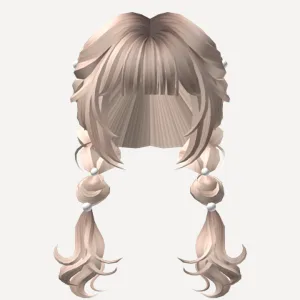 🍀Cute Two-side French Braids (Blonde), a Roblox hairstyle