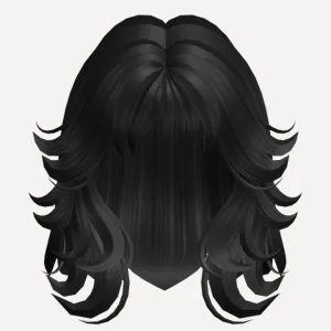 Grunge wolf hair Black, a Roblox hairstyle