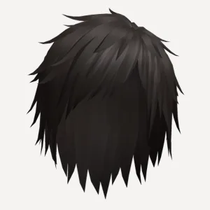 japanese vkei emo punk boy hair in ash brown, a Roblox hairstyle