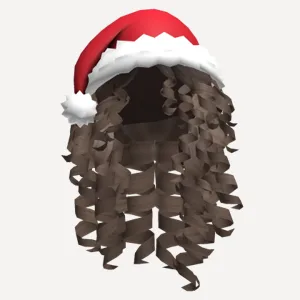Cute Curly Christmas Hair (Brown), a Roblox hairstyle