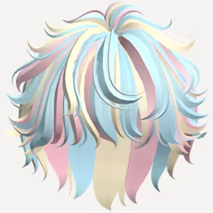 Soft Fluffy Anime Boy Hair (Confetti), a Roblox hairstyle