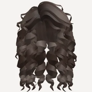 Flowy Curly Hair (Dark Brown), a Roblox hairstyle