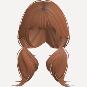 Ginger Hair Cutesy Girl Pigtails, a Roblox hairstyle
