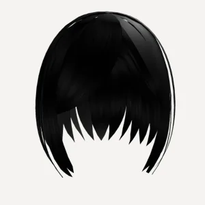 girl hair with slicked bangs, a Roblox hairstyle
