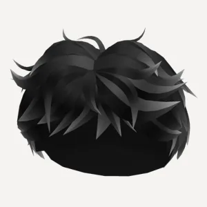 White Dipped Fluffy Boy Hair, a Roblox hairstyle