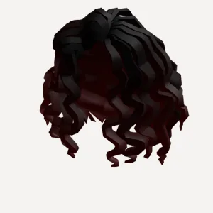 Dark Curly Shoulder-Length Hair, a Roblox hairstyle