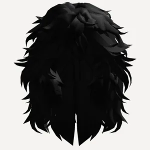 Long Black Messy Girl Hair Rockstar, a Roblox hairstyle