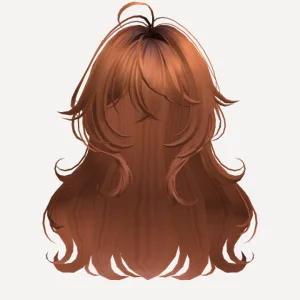 Ginger Lush Wavy Anime Girl Hair, a Roblox hairstyle