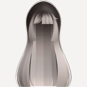 －‸ ҂ FREE: long emo hime cut hair in brown & blond, a Roblox hairstyle