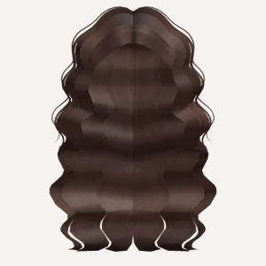 Very Curly Mermaid Layered Hair in Brown, a Roblox hairstyle