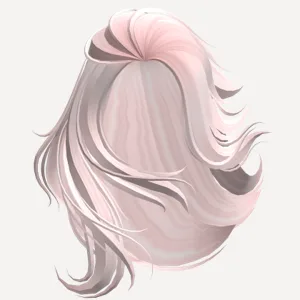 Long Windy Main Character Girl Hair (Light Pink), a Roblox hairstyle