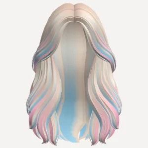 Long Lush Layered Wavy Girl Hair (Confetti), a Roblox hairstyle