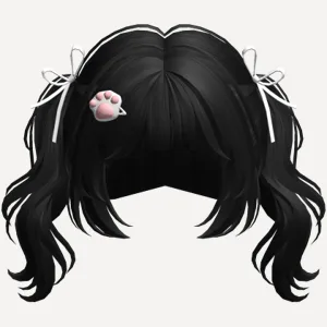 Preppy Soft White Pigtails, a Roblox hairstyle