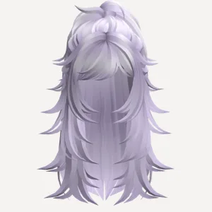 Y2K Messy Half Up Hair (Lavender), a Roblox hairstyle