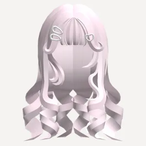 ノ꒰ (FREE UGC) Curly Doll Princess Hair Baby Pink ♡, a Roblox hairstyle