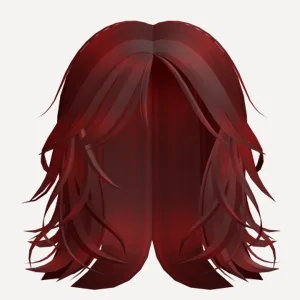 Red Wispy Messy Short Bob Y2K Hair, a Roblox hairstyle