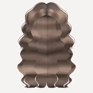 Very Curly Mermaid Layered Hair in Milk Tea, a Roblox hairstyle