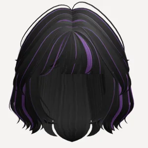 ♡ Short hair short bob with bangs in black, a Roblox hairstyle