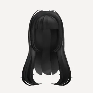 Black Cute Girl Hair Y2K w/ Bangs, a Roblox hairstyle