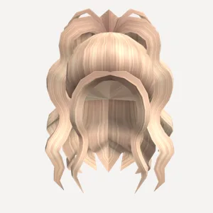 Blonde curly celebrity hair, a Roblox hairstyle