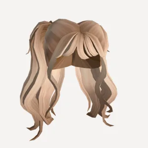 Blonde Flowy Pigtails, a Roblox hairstyle