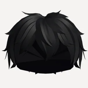 Messy Boy Hair in Black, a Roblox hairstyle