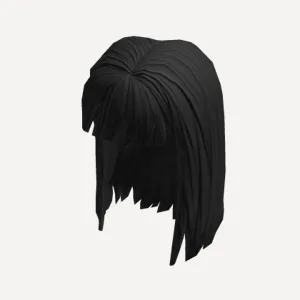 Straight Bangs - Black, a Roblox hairstyle