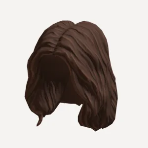 Wavy Middle Part - Brown, a Roblox hairstyle