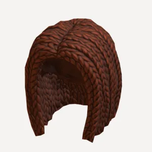 Braided Hair - Red, a Roblox hairstyle