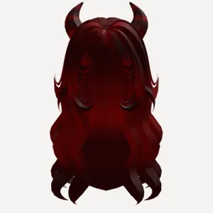 Layered Emo Girl Hair w/ Horns, a Roblox hairstyle