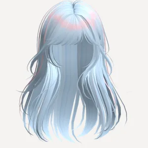 Blue & Pink Wispy Delicate Straight Girl Hair, a Roblox hairstyle