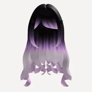 Halloween Long Hair Star Cute (Purple and Black), a Roblox hairstyle