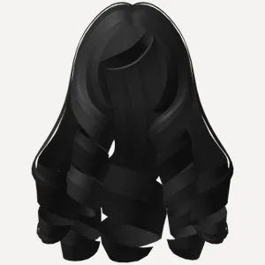 ૮꒰ྀི babydoll bouncy curly hair black ꒱ྀིა, a Roblox hairstyle