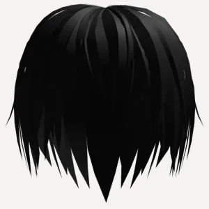 black emo anime vkei boy hair, a Roblox hairstyle