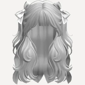 Girl White Hair Cute, a Roblox hairstyle