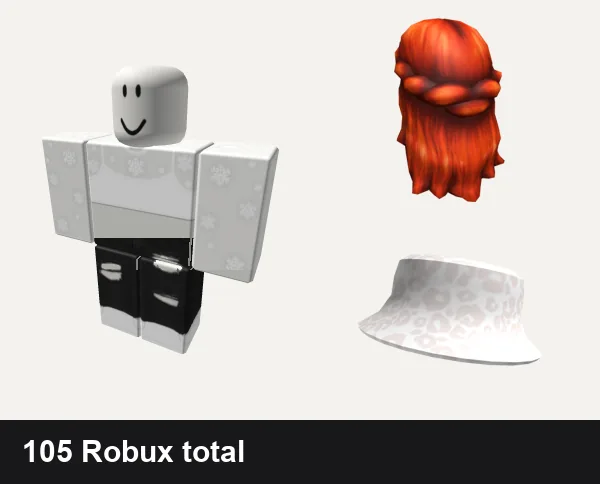 Aesthetic Roblox outfit ideas: ❄️Cute White Aesthetic Vintage Winter Christmas, y2k black jeans ripped aesthetic vintage preppy, Belle Of Belfast Long Red Hair, Soft Aesthetic Hat