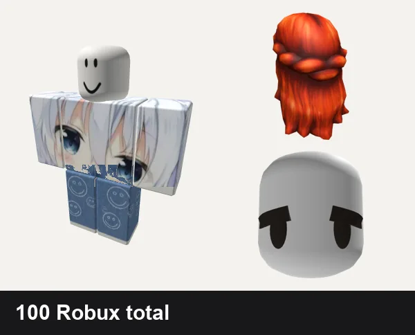 Aesthetic outfit under 100 Robux: Anime Aesthetic Neko Girl Waifus Japanese loli, thrifted vintage aesthetic indie kid mom jeans, Belle Of Belfast Long Red Hair, ⊱┊soft cute eyelash face