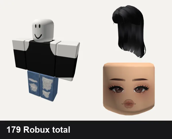 Baddie Roblox outfit ideas: Black Bodysuit Turtle Neck Wedgie Baddie Thigh Sho, rogangster cyber y2k ok baddie gyaru drain, Popstar Hair, Popular Girl Cute Mask Light Brown