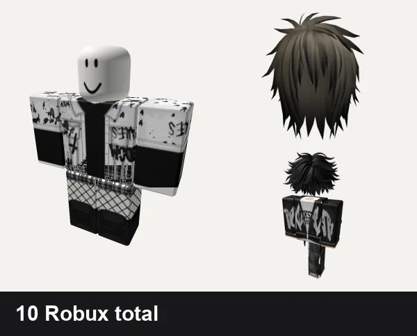 Emo Roblox outfit ideas: Emo Goth Graffiti Black and White, ✅ black y2k cross cyber tank top dahood emo shorts, Emo Boy Hair, Emo Boy Avatar