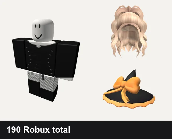 Halloween Roblox outfit ideas: ♱┊vampire, 👻 Ghost Plaid Spooky Halloween Shorts Preppy Y2K, Blonde curly celebrity hair, Halloween Kawaii Witch Hat (Orange)