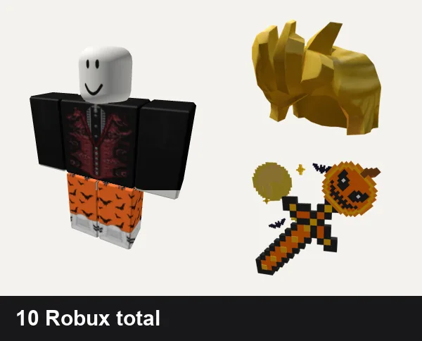 Halloween outfit 17: vampire, Slender halloween, Blonde Spiked Hair, Halloween Pixel Sword