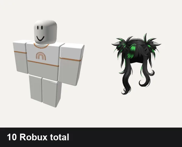 Almost free Preppy Roblox outfits: preppy rainbow boho 🌈, preppy white silk skirt boho, Preppy Double Bun